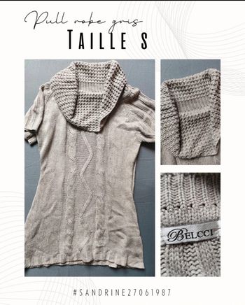 Pull robe gris