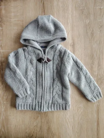 Gilet à capuche zippé épais garçon