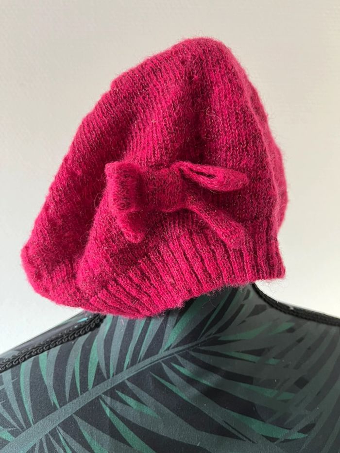 Bonnet rose pailleté fille H&M taille 6/8 ans