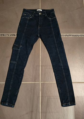 Jean skinny femme bleu