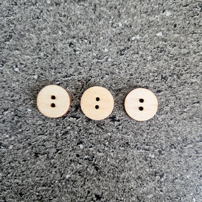 Lot de 3 boutons en bois vintage - photo numéro 2