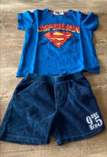Ensemble 18 /24 mois T-shirt polo Super hero + short