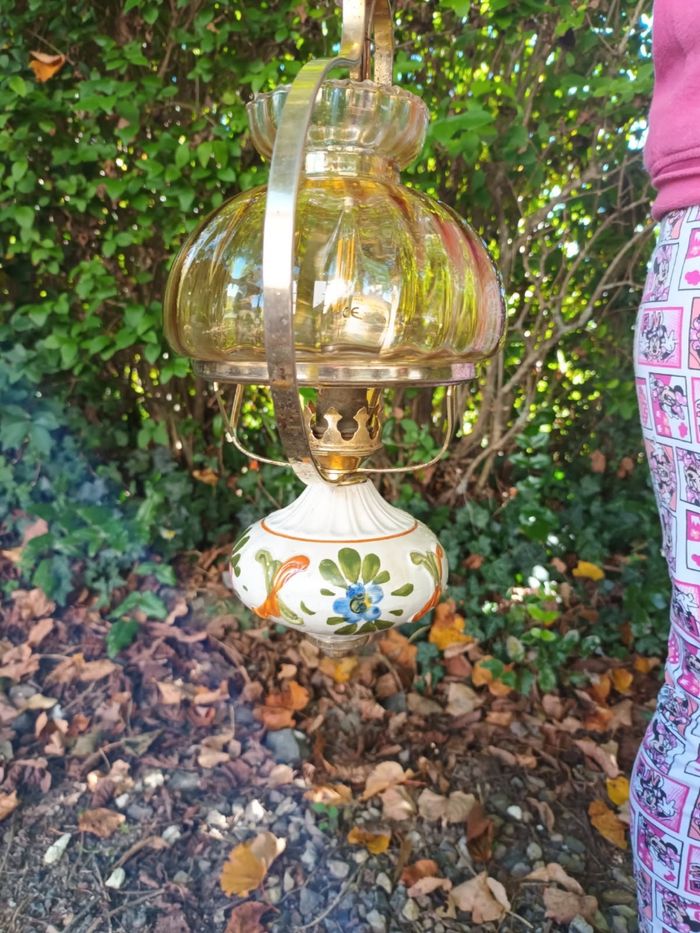 Suspension lustre ancien vintage - photo numéro 9