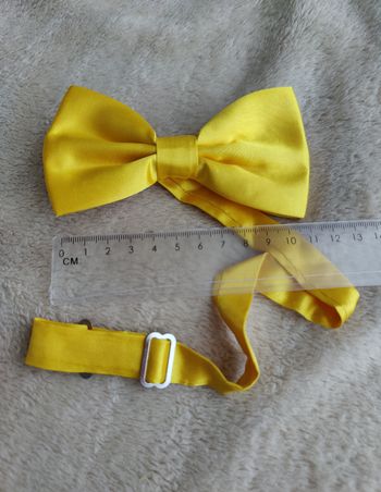 Nœud papillon jaune brillant 