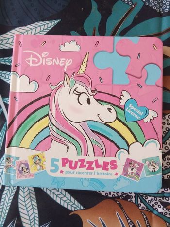 Livre puzzles Disney numéro 1 , spécial licorne, dès 3 ans