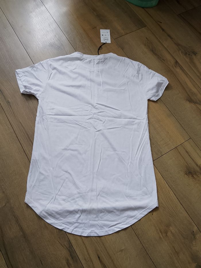 T-shirt uni blanc en coton pour homme manches courtes S MTX - photo numéro 5