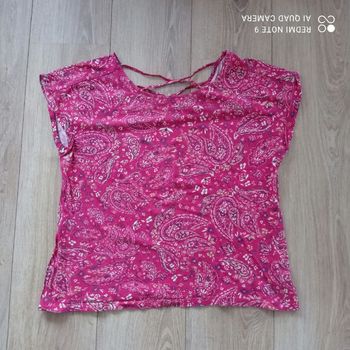T-shirt rouge paisley t44
