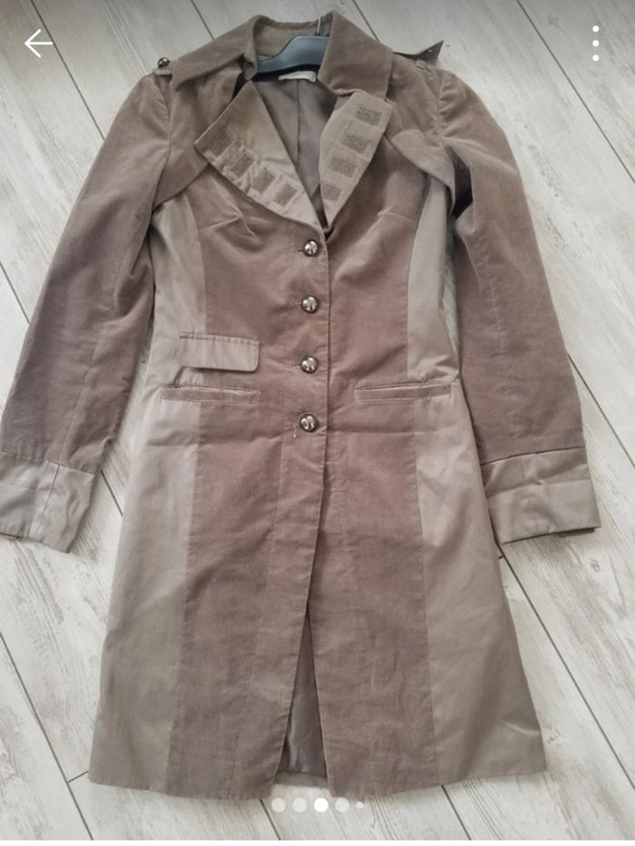 Manteau veste trench vintage long promod T 36