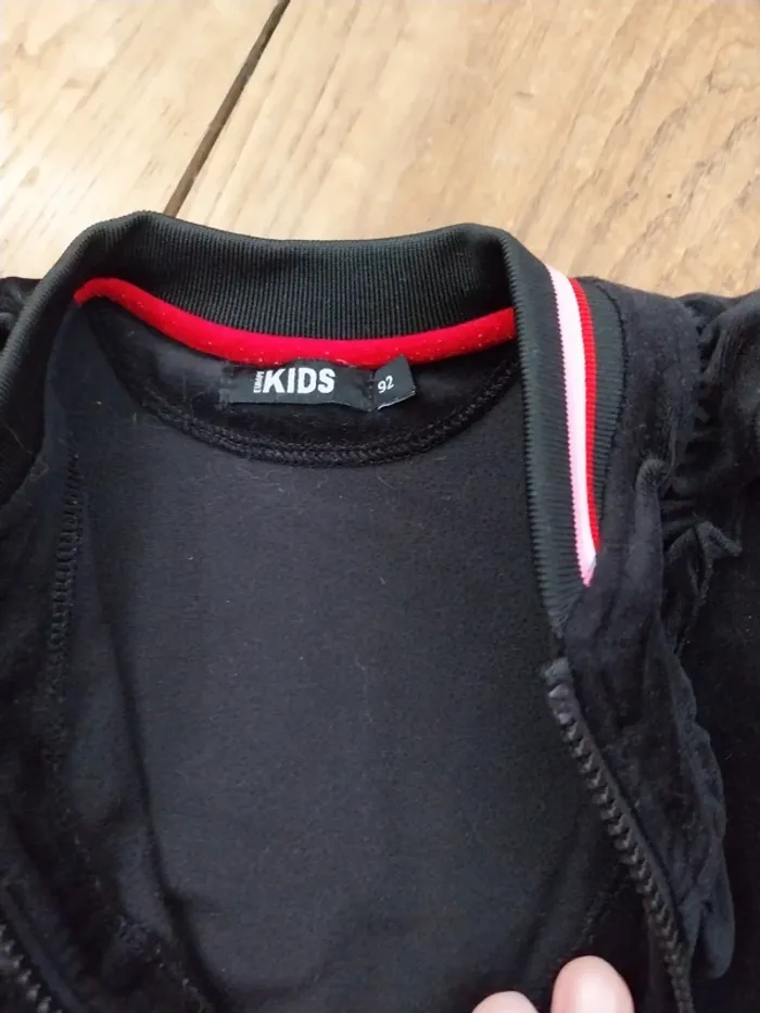 Gilet zippé velours noir - photo numéro 2