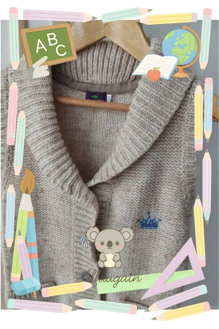 Gilet beige sergent major 8ans - photo numéro 3