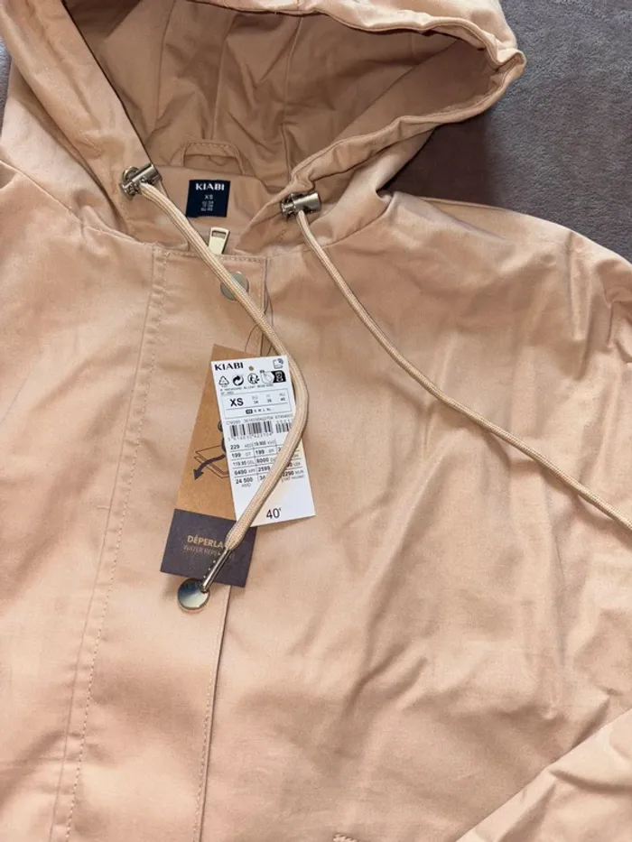 Manteau parka beige Kiabi homme taille XS neuf avec étiquette - photo numéro 5