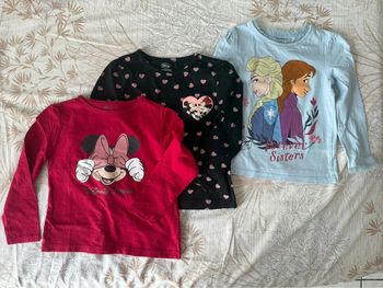 Lot haut manches longues tee-shirt Minnie et Reine des neiges
