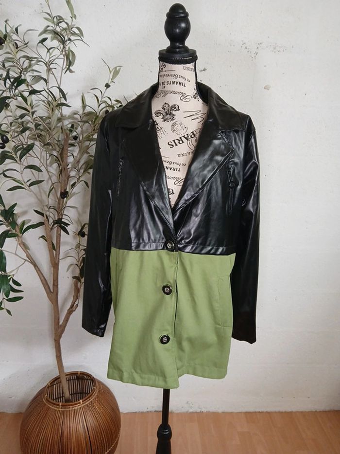 🖤💚 Veste noire & verte bi-matière – Taille 40/42 – Marque Awesta - photo numéro 9