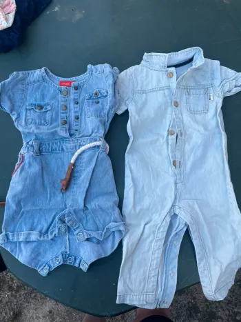 Salopettes petites filles 12 mois