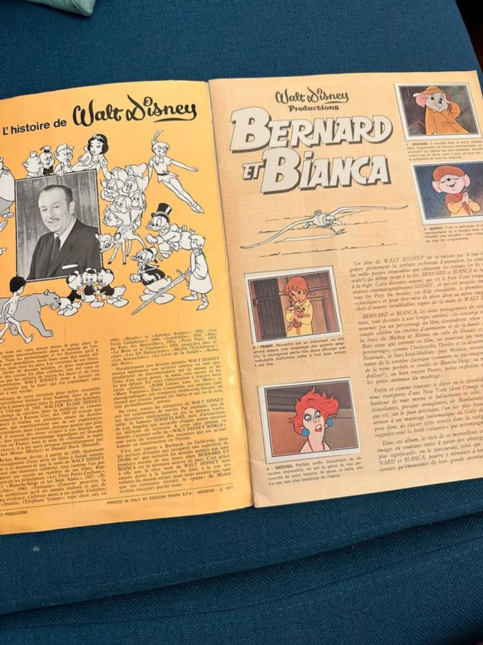 Album livre Panini complet stickers autocollants Disney Bernard et Bianca souris ancien vintage - photo numéro 3