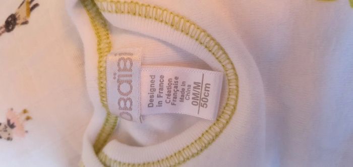 Lot de 2 bodies Obaibi taille naissance neufs sans étiquette - photo numéro 4