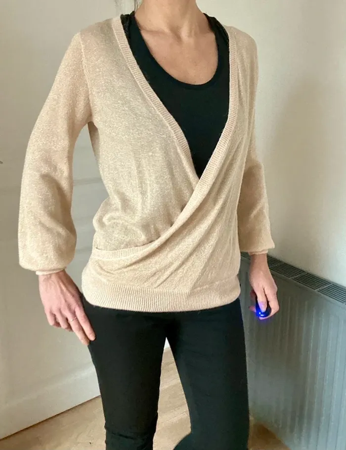 Très beau pull décolleté en V – Ichi – Taille S - photo numéro 4