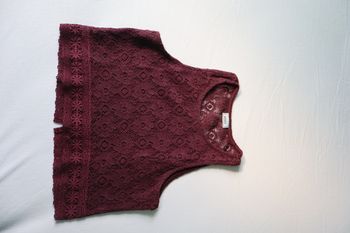 Top bordeau / violet