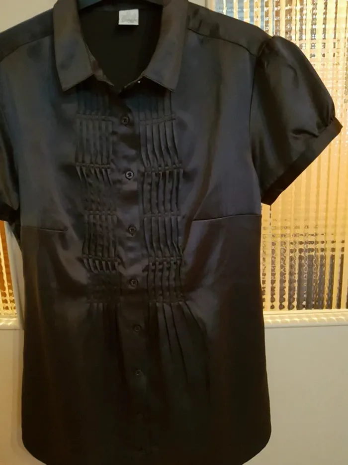 Chemise manches courtes grise Camaïeu - photo numéro 2