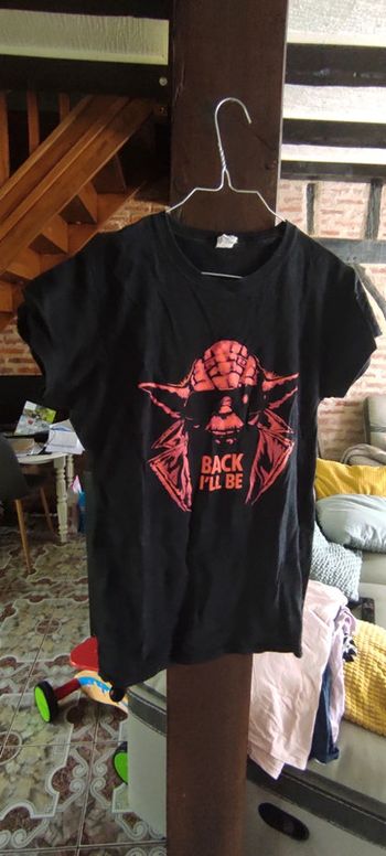 T-shirt femme mix Yoda et Terminator