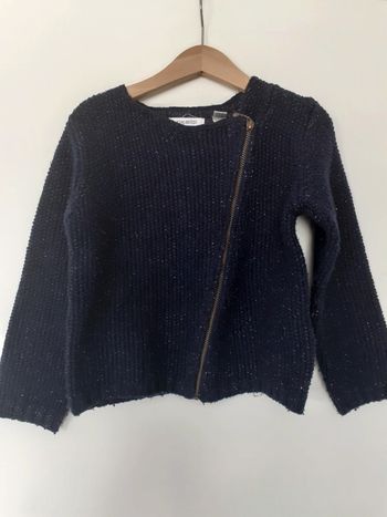 Gilet bleu fille pailleté et zippé 5 ans Okaïdi