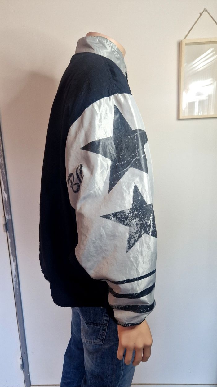 Veste NY New York Yankees Best California Noir et Argenté Vintage 90s M Oversize - photo numéro 2