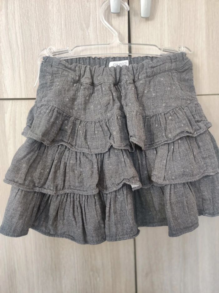 Jupe grise étoile Okaïdi 6 ans