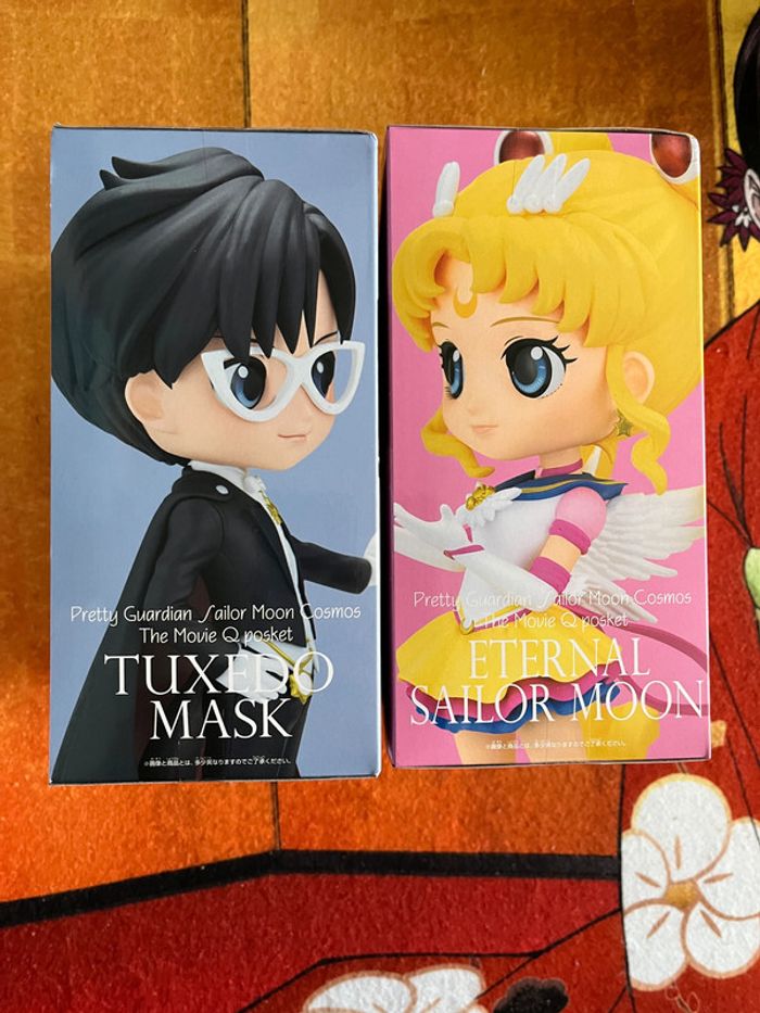 Qposket Q posket Sailor Moon Cosmos - Eternal Sailor Moon & Tuxedo Mask set - version A Banpresto - photo numéro 3