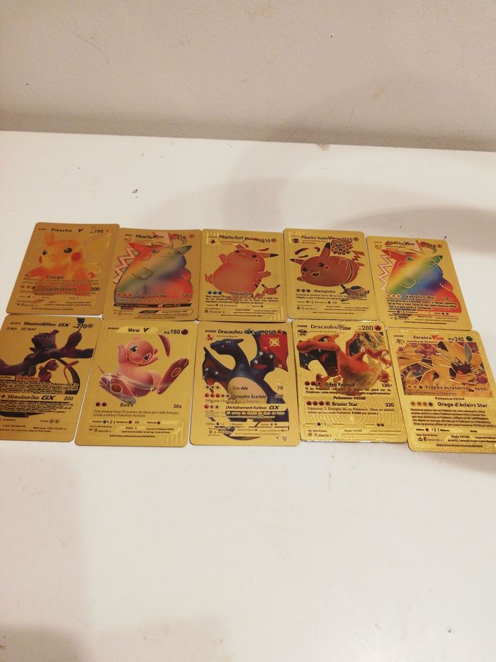 Cartes pokémons en or vraies