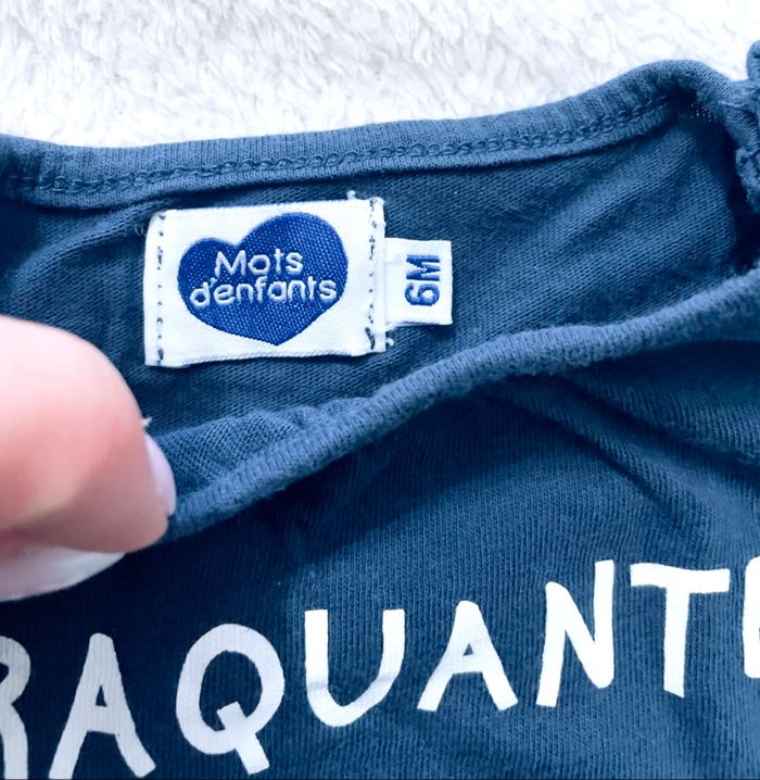 Lot de 2 tee-shirts manches longues « mots d’enfants » 6 mois - photo numéro 3
