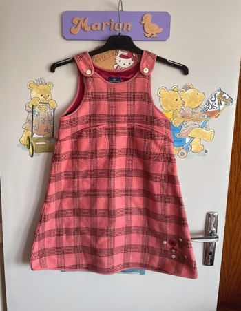 Robe sans manches à carreaux, taille 6 ans, marque Sergent Major.