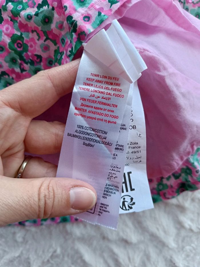 Ensemble 3 pièces (robes+boomer+bandeau) Fille 6 mois Fleurs Dpam 100% coton - photo numéro 9