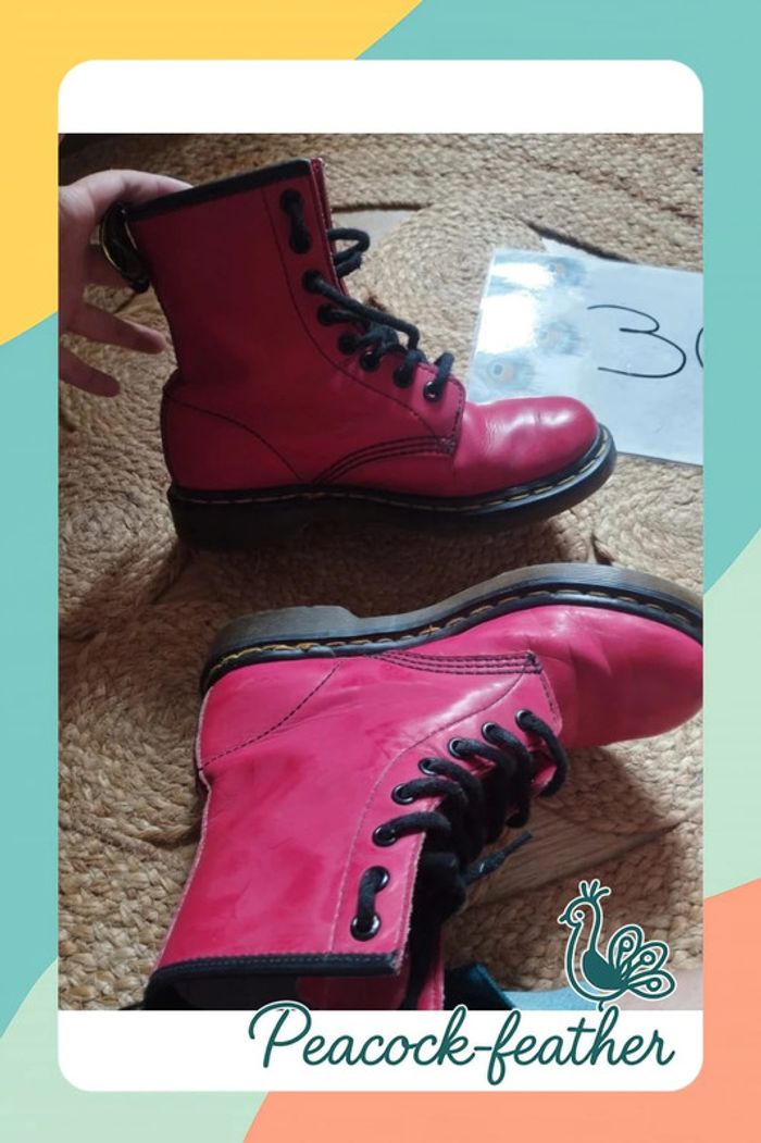 Bottines dr Martens rouges 36 - photo numéro 11
