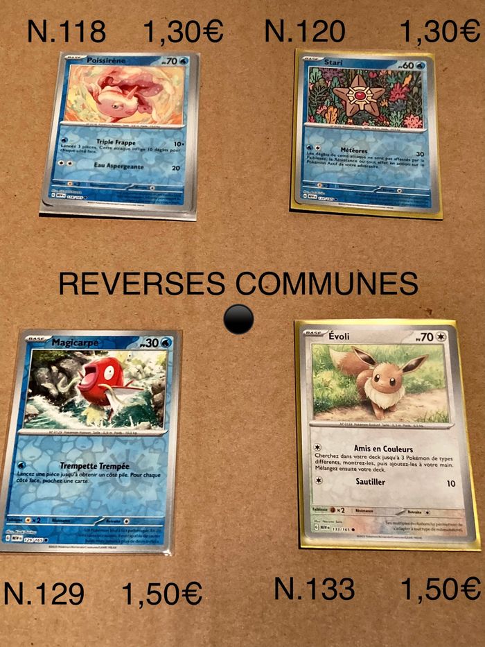 Cartes Pokémon reverses 151 - photo numéro 7