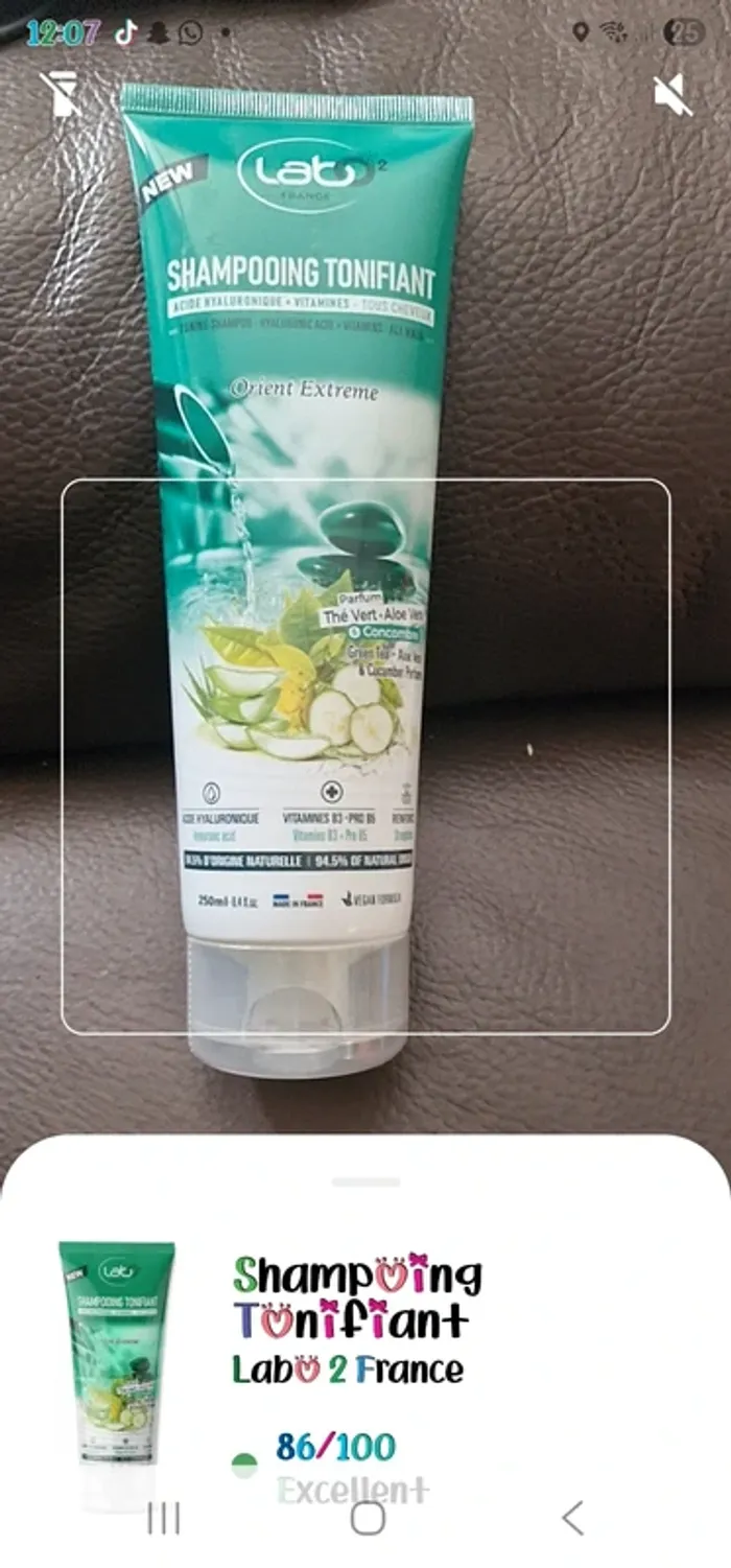 Shampooing tonifiant