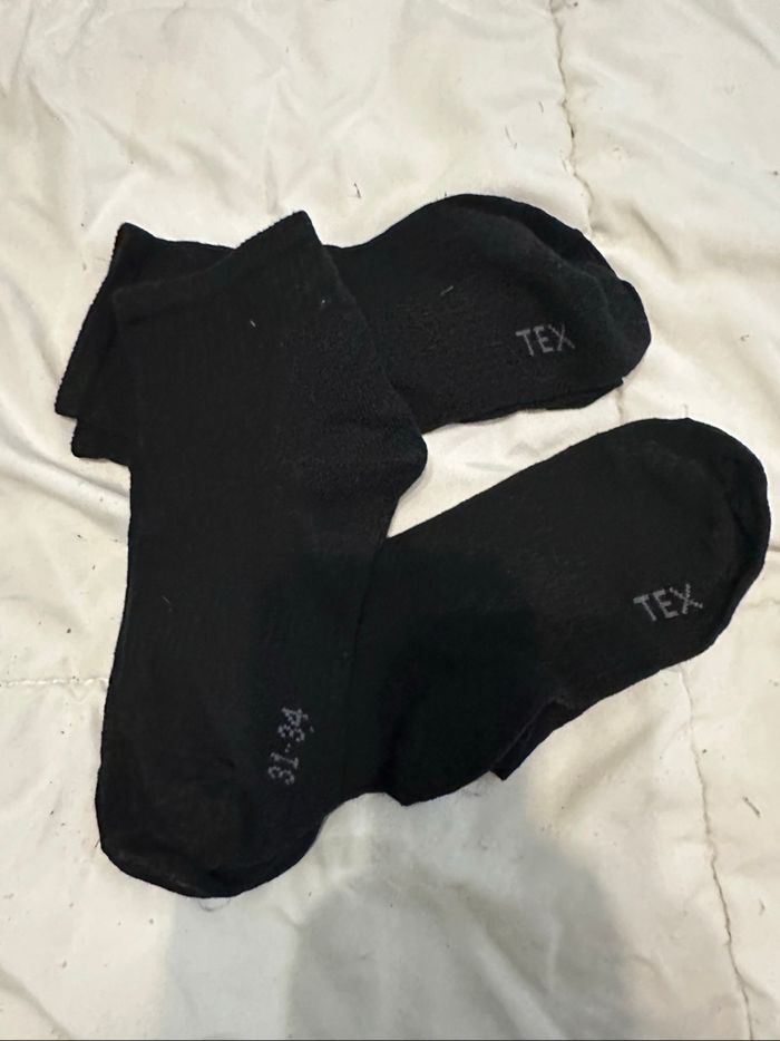 Lot de 3 paires socquettes noires mixte 31/34