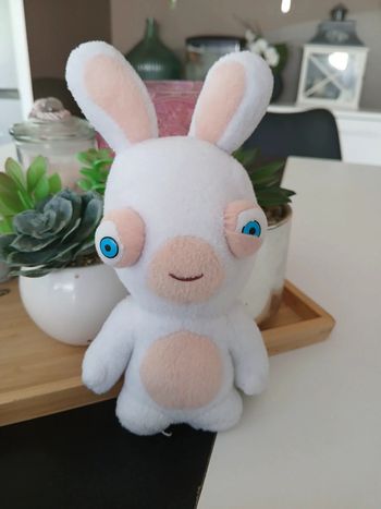 Péluche doudou Lapin Crétin 🌿🎁