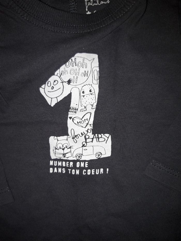 Tee-shirt manches longues 6 mois - photo numéro 3