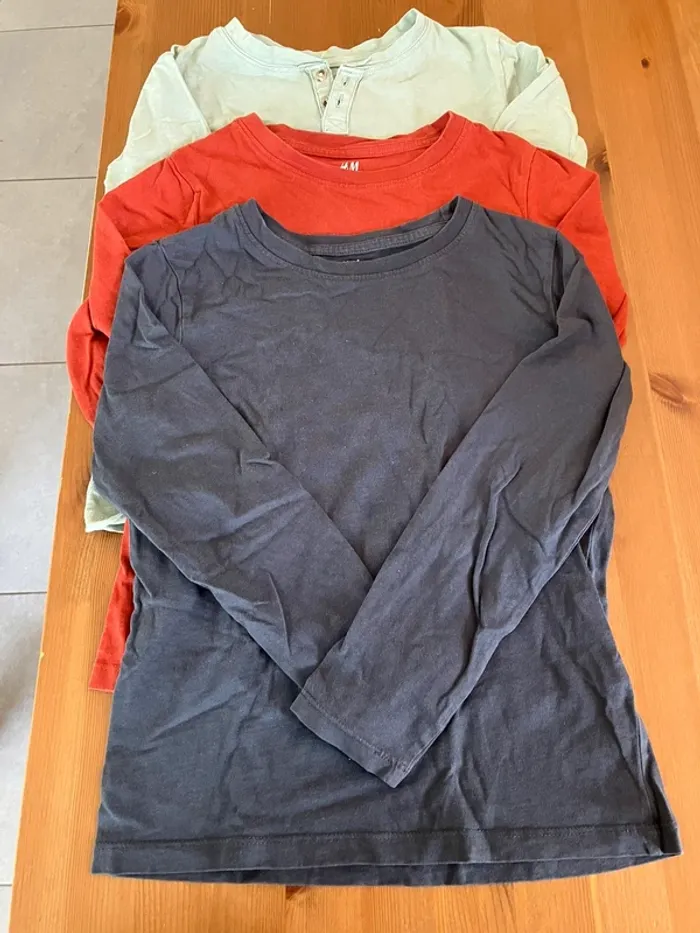Lot 3 tshirts ML 6/8ans