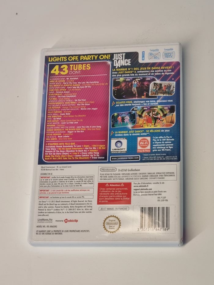 Jeu Just Dance 4 Wii complet PAL FR - photo numéro 2