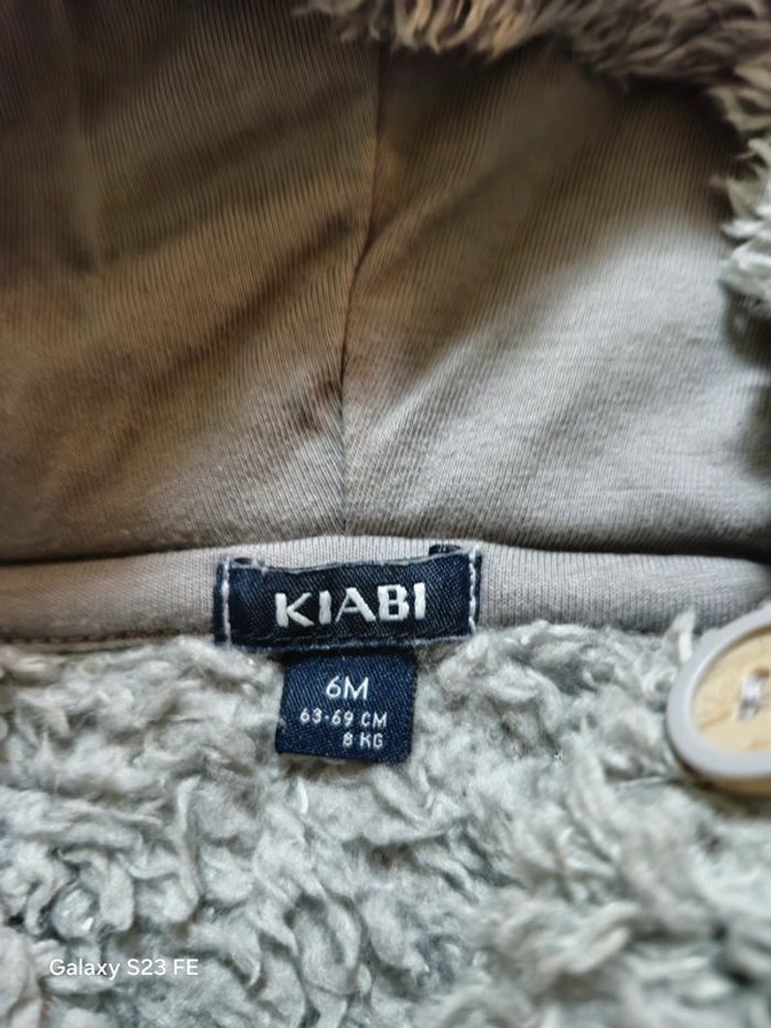 Pull polaire gris bébé fille/garçon Kiabi 6 mois - photo numéro 4