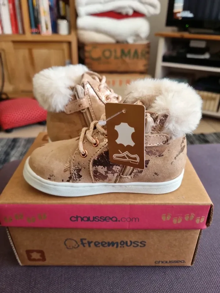 Bottines Chaussea Freemouss cuir neuves