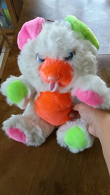 Peluche chat coloré