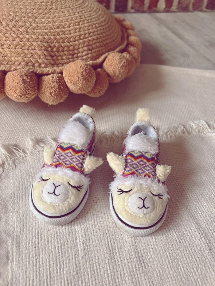 Baskets vans petit lama peluche multicolore 19