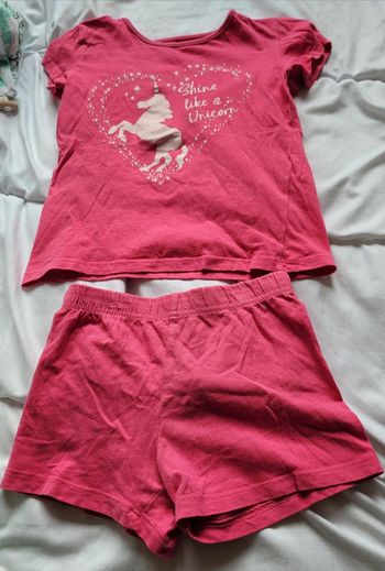 Pyjama été 2 pièces licorne