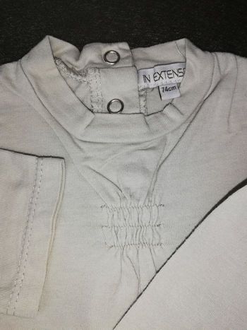 Tee-shirt manches longues 
Gris 9 mois fille 
In Extenso