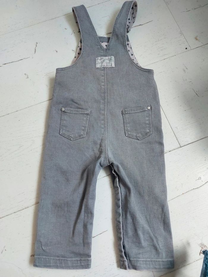 Salopette en jean gris Petit Bateau Taille 6 mois - photo numéro 4