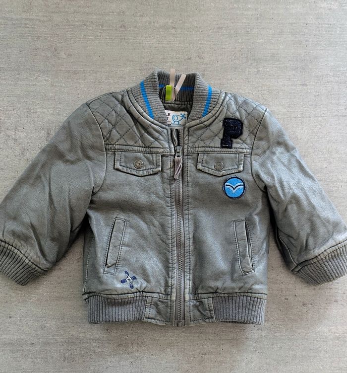 Veste en cuir garçon 9 mois