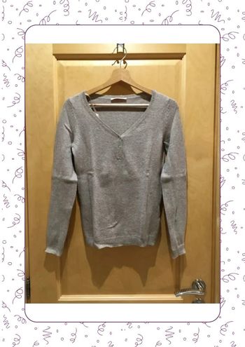 Pull col V camaïeu beige
