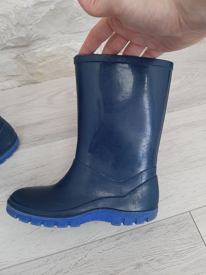 Bottes de pluie mixte bleu marine pointure 32 en très bon etat - photo numéro 4